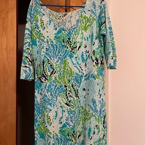 Lilly Pulitzer blue let’s cha cha T-shirt dress M
